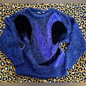 American Vintage 1980s Violet and Black Women's Sweater